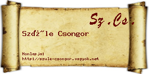 Szüle Csongor névjegykártya